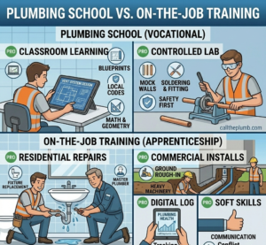 plumbing school vs apprenticeship