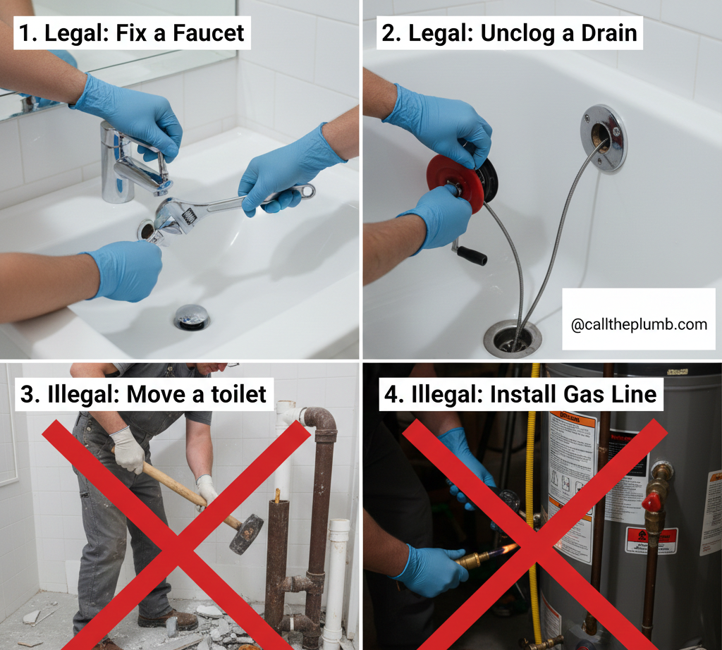 legal diy plumbing