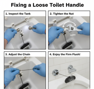 loose toilet handle fix