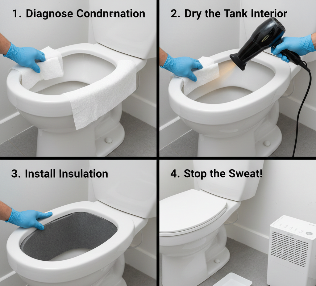 sweating toilet fix